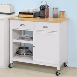 SoBuy FKW62-WN Chariot de transport d'aliments