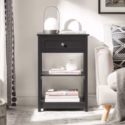 SoBuy FBT46-SCH Table de nuit et table de chevet