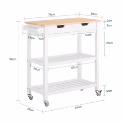 SoBuy FKW68-WN Chariot de transport d'aliments