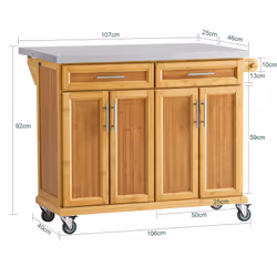 SoBuy FKW69-N Chariot de transport d'aliments - Vue supplémentaire 4