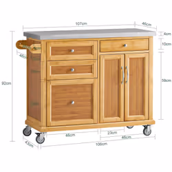 SoBuy FKW70-N Chariot de transport d'aliments - Vue supplémentaire 4