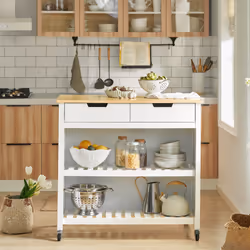 SoBuy FKW74-WN Chariot de transport d'aliments