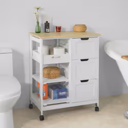 SoBuy FKW79-W Chariot de transport d'aliments