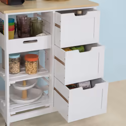SoBuy FKW79-W Chariot de transport d'aliments - Vue supplémentaire 4