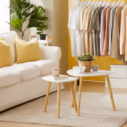 SoBuy FBT74-W Table à café, latérale et de salon