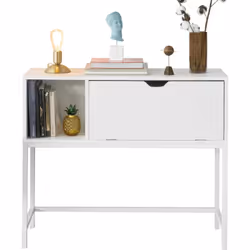 Description générale Cette console au design moderne est parfaite pour ranger et décorer une chambre, un salon, une entrée, u ...