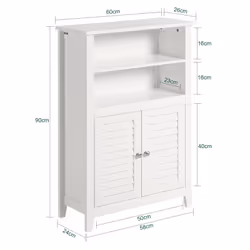 SoBuy BZR13-W armoire de rangement de salle de bain - Vue supplémentaire 4