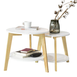 SoBuy FBT75-W Table à café, latérale et de salon