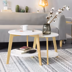 SoBuy FBT75-W Table à café, latérale et de salon - Vue supplémentaire 2