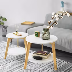 SoBuy FBT75-W Table à café, latérale et de salon - Vue supplémentaire 7