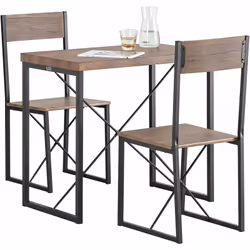 Description générale Composé d'une table et de 2 chaises, cet ensemble est parfait pour vos dîners romantiques ou festifs en  ...