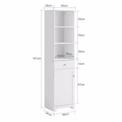 SoBuy BZR17-W Armoire de rangement de salle à manger - Vue supplémentaire 4