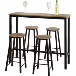 Description générale Découvrez l'ensemble table de bar bistrot SoBuy OGT22-SCH, qui comprend une table mange-debout et quatre ...