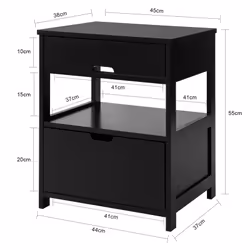 SoBuy FRG258-SCH Table de nuit et table de chevet - Vue supplémentaire 5