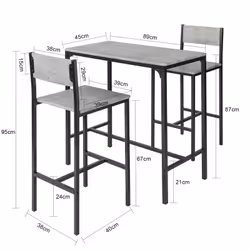 SoBuy OGT03-HG ensemble de meuble de salle à manger et de cuisine - Vue supplémentaire 4