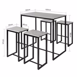 SoBuy OGT15-HG ensemble de meuble de salle à manger et de cuisine