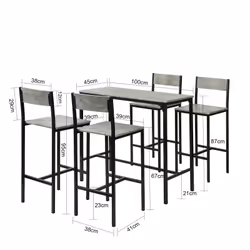 SoBuy OGT14-HG ensemble de meuble de salle à manger et de cuisine