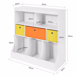 SoBuy KMB26-W armoire de rangement pour enfant Coffre