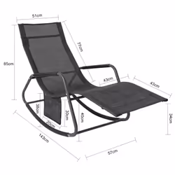 SoBuy OGS47-MS Fauteuil à bascule et planche pour enfant