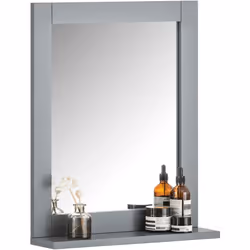 Description générale Miroir mural moderne au design élégant, idéal pour optimiser les petits espaces grâce à son plateau d'ét ...