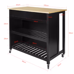 SoBuy FKW74-SCH Chariot de transport d'aliments