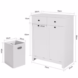 SoBuy BZR33-W armoire de rangement de salle de bain - Vue supplémentaire 4