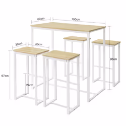 SoBuy OGT15-WN ensemble de meuble de salle à manger et de cuisine
