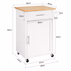 SoBuy FKW102-WN Chariot de transport d'aliments - Vue supplémentaire 4