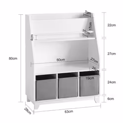 SoBuy KMB34-W armoire de rangement pour enfant Coffre - Vue supplémentaire 4