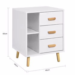 SoBuy FBT95-W Table de nuit et table de chevet