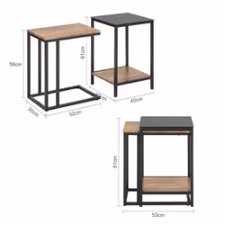SoBuy FBT99-F Table à café, latérale et de salon - Vue supplémentaire 4