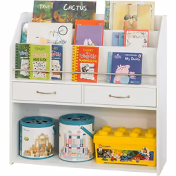 SoBuy KMB39-W Bibliothèque Meuble de Rangement pour Livres et Jouets Cette étagère de livres et jouets est idéale pour se met ...