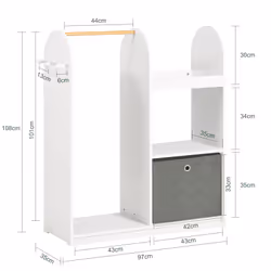SoBuy KMB40-W armoire de rangement pour enfant Coffre - Vue supplémentaire 4
