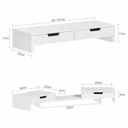 SoBuy BBF04-W support d'écran plat pour bureau