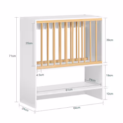 SoBuy KCR09-W étagères Panneaux MDF - Vue supplémentaire 4