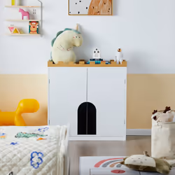 SoBuy KMB44-W armoire de rangement pour enfant Coffre