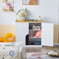 SoBuy KMB44-W armoire de rangement pour enfant Coffre
