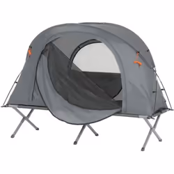 SoBuy OGS60-HG Lit de Camp Pliant en Aluminium Sac de Couchage Matelas Gonflable et Sac de Transport Charge Max 150kg
