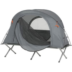 SoBuy OGS60-HG Lit de Camp Pliant en Aluminium Sac de Couchage Matelas Gonflable et Sac de Transport Charge Max 150kg
