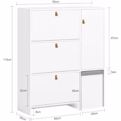 SoBuy FSR107-W Organisateur pour chaussures Ouvert