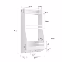 SoBuy KCR12-W étagères Panneaux MDF - Vue supplémentaire 5