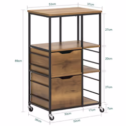 SoBuy FKW111-PF Chariot de transport d'aliments - Vue supplémentaire 4