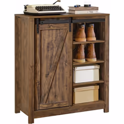 Description générale La commode armoire à chaussures SoBuy FSB59-N avec porte de grange coulissante allie un design industrie ...
