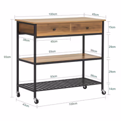 SoBuy FKW112-PF Chariot de transport d'aliments