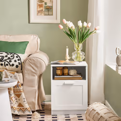 SoBuy FBT112-W Table de nuit et table de chevet