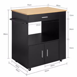 SoBuy FKW113-SCH Chariot de transport d'aliments - Vue supplémentaire 4