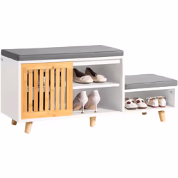 Description générale Le banc de rangement FSR125-WN est un meuble à chaussures élégant et fonctionnel, conçu pour optimiser l ...