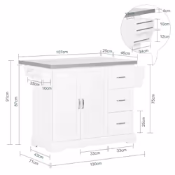 SoBuy FKW41-ST Chariot de transport d'aliments - Vue supplémentaire 5