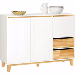 SoBuy FSB75-WN Commode Buffet Armoire Multi-Rangement Meuble de Rangement Tendance et fonctionnelle, ce buffet est idéal pour ...