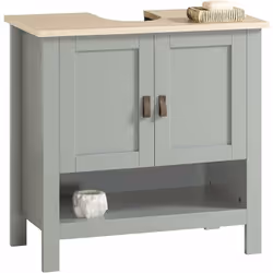 Description générale Le meuble sous-lavabo SoBuy BZR69-HG est une solution élégante et fonctionnelle pour habiller votre vasq ...